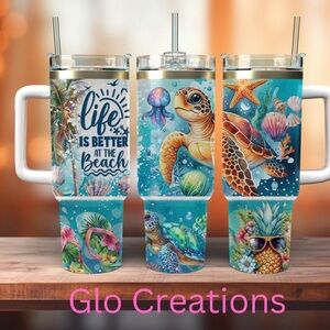 Life is better on beach tumbler